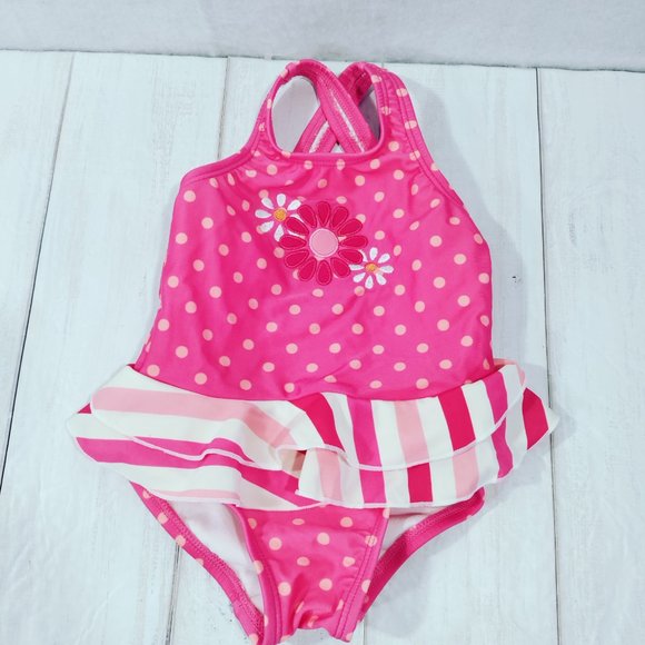 L.L. Bean Girl's Sunblocking Swimwear UPF 50+ One Piece Size 6/12MO - Picture 1 of 6